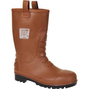 PVC - Veiligheidslaarzen - Gevoerd - Bruin - PVC/Nitril