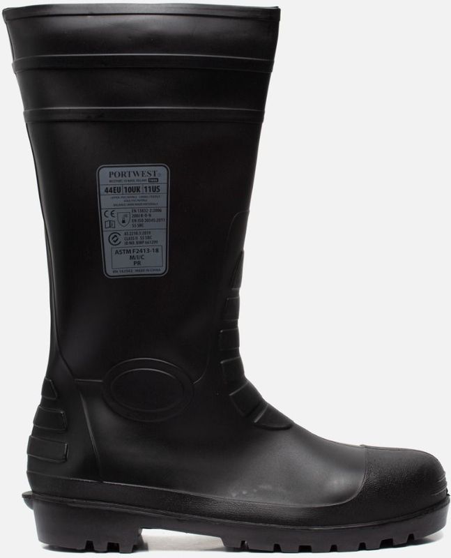 Portwest - Totale Veiligheidslaars S5 Grotte - Zwart - Splitleer - CE-gecertificeerd