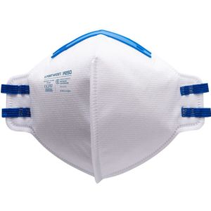 FFP2 Plat Gevouwen Ademhalingsmasker (PK20) maat , White