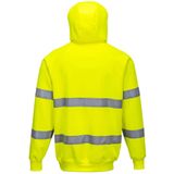 B304 Hi-Vis Hooded Sweatshirt geel met relflectie strepen