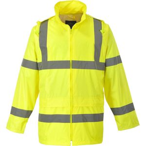 Portwest H440 Heren Lichtgewicht Waterdichte Hi-Vis Regenjas Geel, L