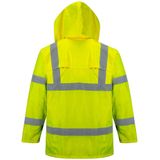 Regenjas - Geel - Waterdicht - 100% Polyester - Reflecterende Striping