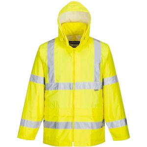 Portwest H440 Heren Lichtgewicht Waterdichte Hi-Vis Regenjas Geel, M
