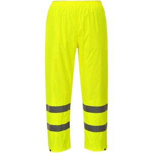 Regenbroek Geel Maat 3 XL met reflecterende striping