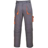 Portwest - TX11 - Broek - Grijs - Katoenrijk, 9 Zakken, Half Elastische Tailleband, Klittenband Zoom Bevestiging