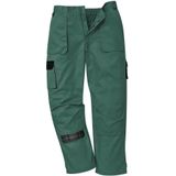 Portwest - TX11 - Broek - Grijs - Katoenrijk, 9 Zakken, Half Elastische Tailleband, Klittenband Zoom Bevestiging
