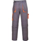 Portwest - TX11 - Broek - Grijs - Katoenrijk, 9 Zakken, Half Elastische Tailleband, Klittenband Zoom Bevestiging