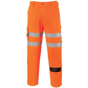 Portwest RT46 Spoorweg Combat Broek, Normaal, Oranje, Grootte XL