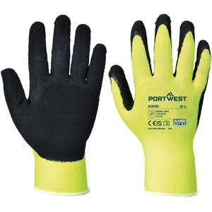 Hi-Vis Grip Handschoen - Latex maat L, Yellow