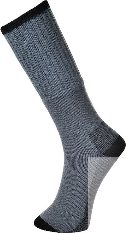 Work Sock - 3 Pairs - Zwart - Katoen - Versterkte Hiel en Neus