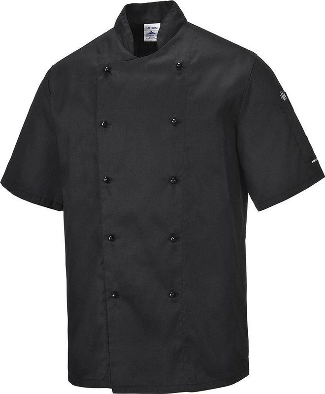 Portwest C734 Kookjassen - Unisex Volwassenen - Zwart - Maat S
