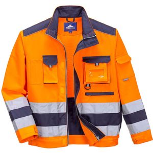 Portwest Lille TX50ONRS veiligheidsjas, maat S, oranje / marineblauw