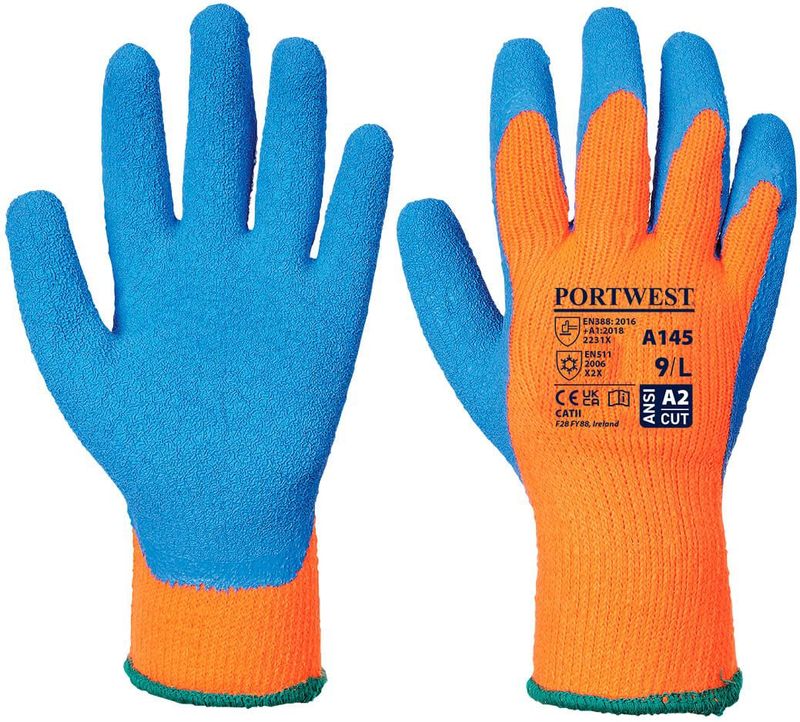 Cold Grip Handschoen maat M, Orange/Blue
