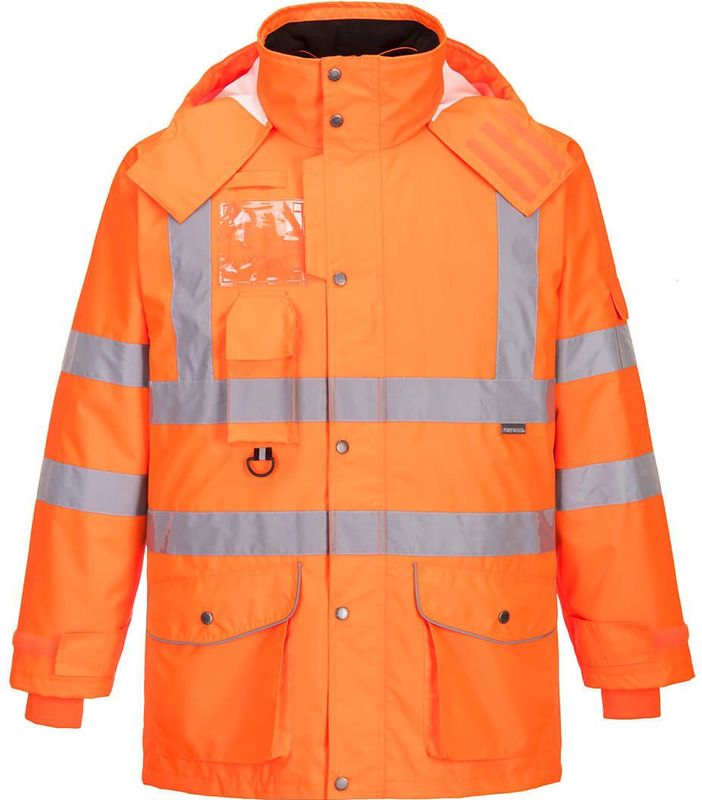 Portwest Hi-Vis Ademend 7-in-1 Verkeersjack RT27 - Oranje - 4XL