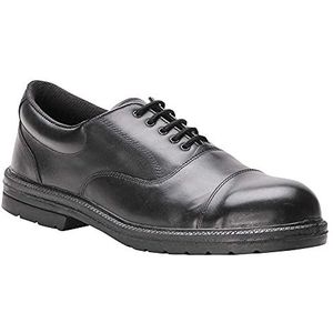 Steelite - Executive Oxford Schoen - Black - Volnerf Leder - Antistatisch