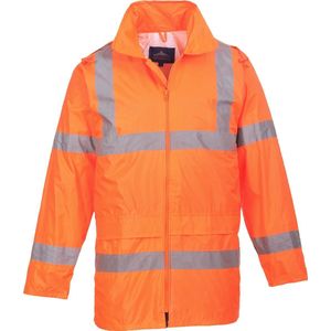 Regenjas Oranje Maat XL met reflecterende striping