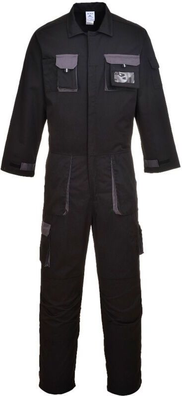 Portwest - TX15BKRL - Werkoverall - Zwart - Katoen-Rich 60% Katoen, 40% Polyester