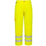 Hi-Vis - Combatbroek - Geel - CE Gecertificeerd, Reflecterende Striping, 9 Zakken, Polyester/Katoen