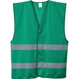 Veiligheidsvest - Groen - 100% Polyester - Lichtgewicht - Reflecterende Striping