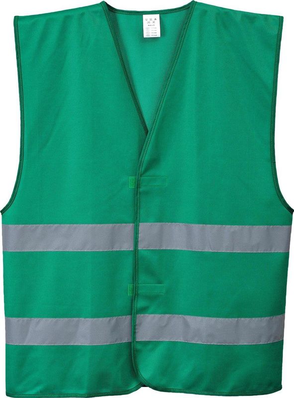 Veiligheidsvest - Groen - 100% Polyester - Lichtgewicht - Reflecterende Striping