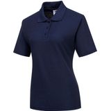 Naples - Dames Poloshirt - Navy - Pique Gebreid Polyester/Katoen - UPF 50