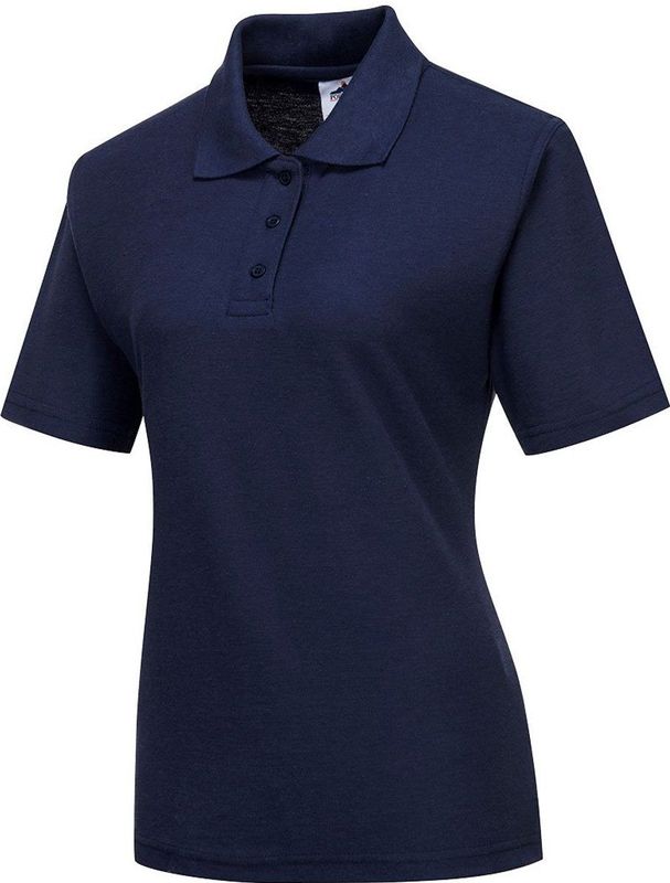 Naples - Dames Poloshirt - Navy - Pique Gebreid Polyester/Katoen - UPF 50