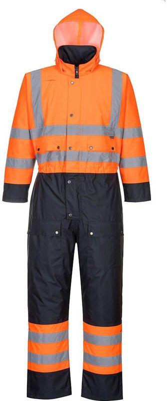 Portwest Overall Gevoerd Hi vis S485 Oranje/Navy