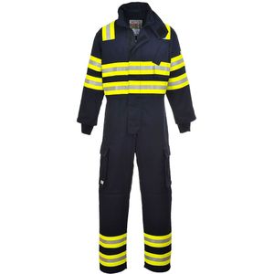 Portwest - FR98 Bosbrand Overall - Marine - Vlamvertragend - Premium Reflectie