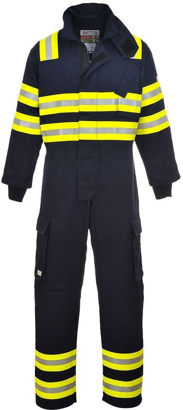 Portwest - FR98 Bosbrand Overall - Marine - Vlamvertragend - Premium Reflectie