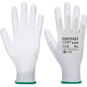 Portwest A199 Antistatische PU Palm Handschoen, Normaal, Grootte XL, Grijs