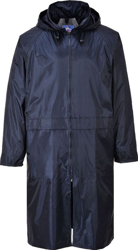 Regenjas Lang Model Donkerblauw Maat L