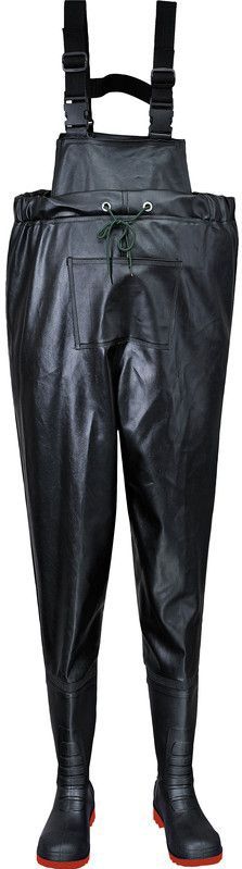 Veiligheidswaadbroek - Black - Stevige PVC/Nitril - Stalen Neus en Tussenzool