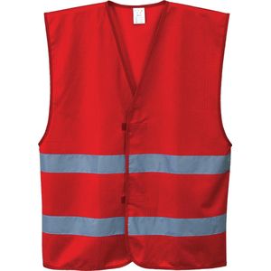 Portwest - Iona - Vest - Rood - Reflecterende Strepen
