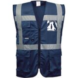 Portwest - Iona Executive - Vest - Flessengroen - 7 Vakken, Dubbele ID-Houder, Reflecterende Tape