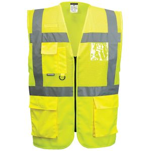 Portwest C496 Madrid Uitvoerend MeshVest, Normaal, Grootte L, Geel