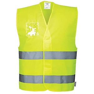 Portwest C475 Hi-Vis Dubbele ID Houder Hesje, Normaal, Grootte L/XL, Geel