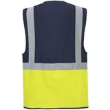 Paris Hi-Vis Contrast Executive Vest maat L, Yellow/Navy