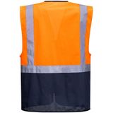 Portwest - Varschau - Vest - Oranje/Marineblauw - Polyester