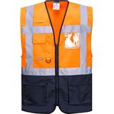 Portwest - Varschau - Vest - Oranje/Marineblauw - Polyester