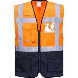 Portwest - Varschau - Vest - Oranje/Marineblauw - Polyester