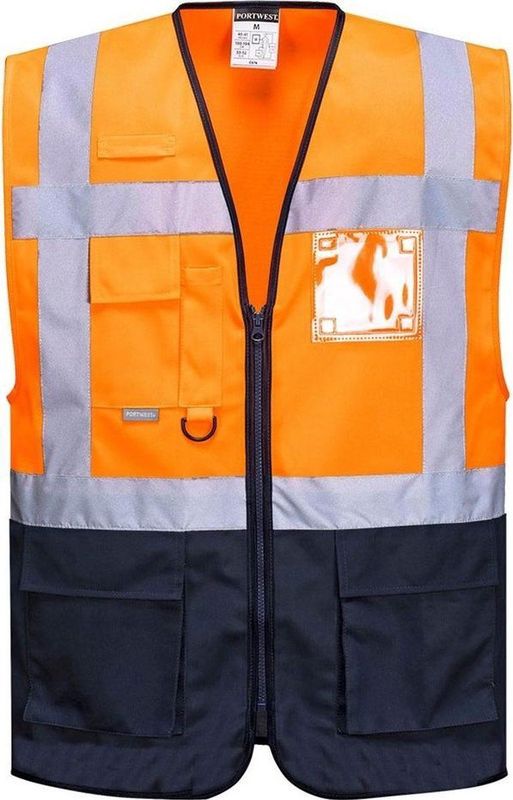 Portwest - Varschau - Vest - Oranje/Marineblauw - Polyester