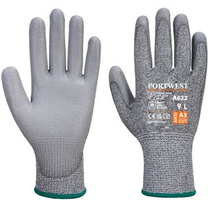 Portwest A622 Snijbestendige Handschoen met PU Handpalm, Normaal, Grootte L, Grijs