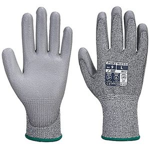 Portwest A622 Snijbestendige Handschoen met PU Handpalm, Normaal, Grootte 2XL, Grijs