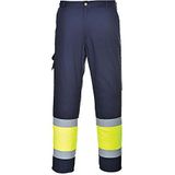Portwest - Hi-Vis Tweekleuren Combat Broek - Geel/Marine - Gecertificeerd