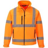 High-Visibility - S424 - Softshell Jas - Oranje - EN ISO 20471 Gecertificeerd
