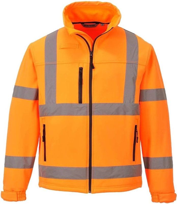 High-Visibility - S424 - Softshell Jas - Oranje - EN ISO 20471 Gecertificeerd