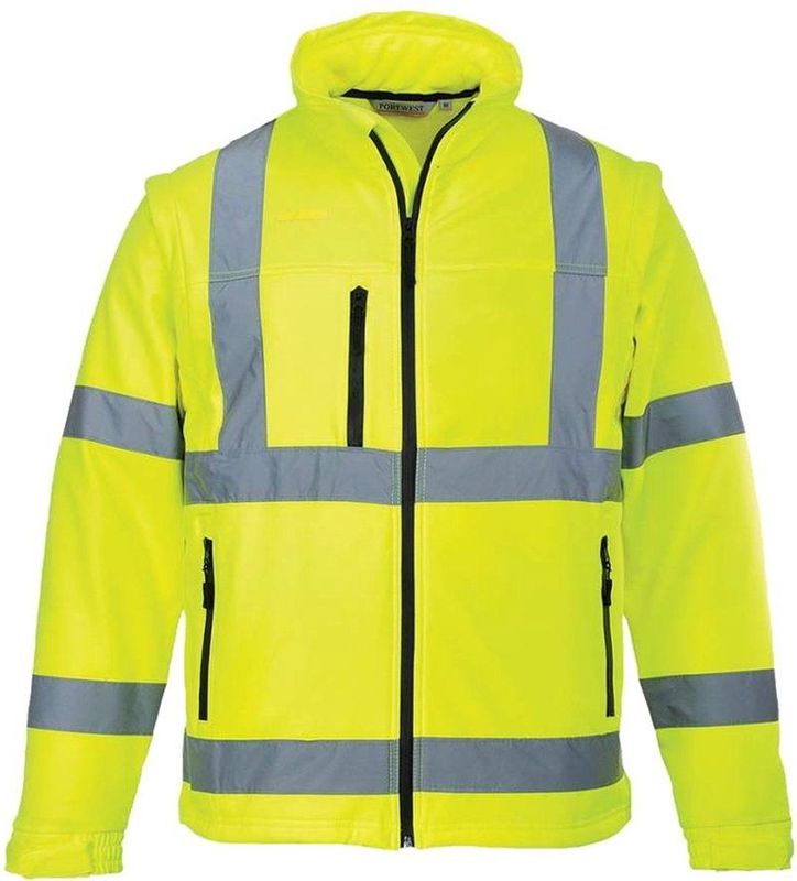Portwest - Hi-Vis S424 - Softshell Jack - Geel - 3L