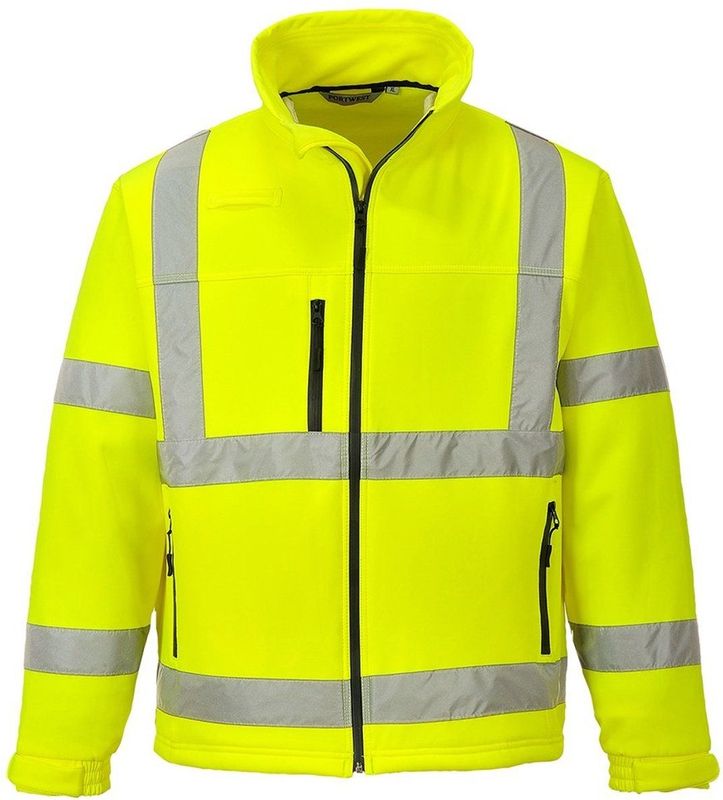 Portwest - Hi-Vis S424 - Softshell Jack - Geel - 3L