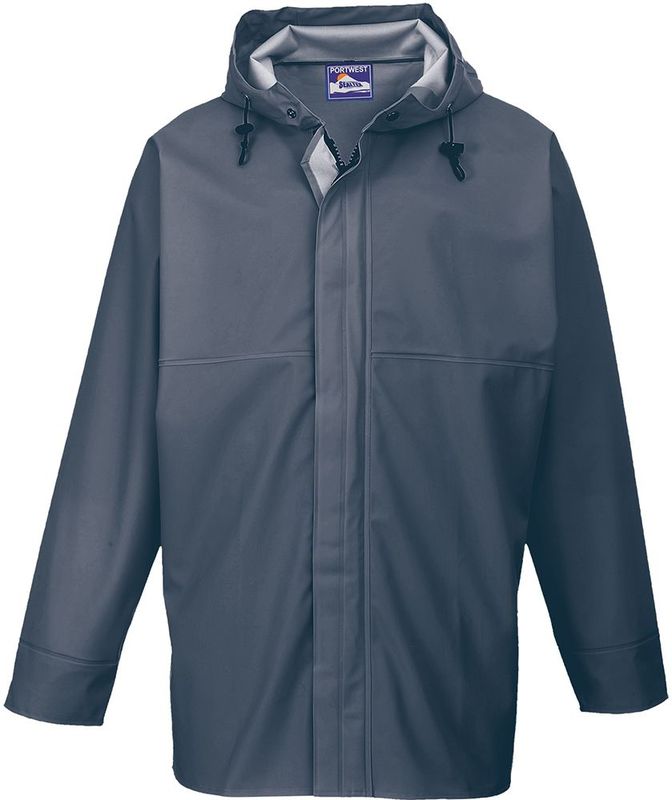 Portwest - S250 - Regenjas - Navy Blauw - Waterdicht, Gelaste Naden, Verstelbare Manchetten