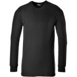 Portwest B123 Thermisch T-Shirt Lange Mouwen - Zwart - Katoen